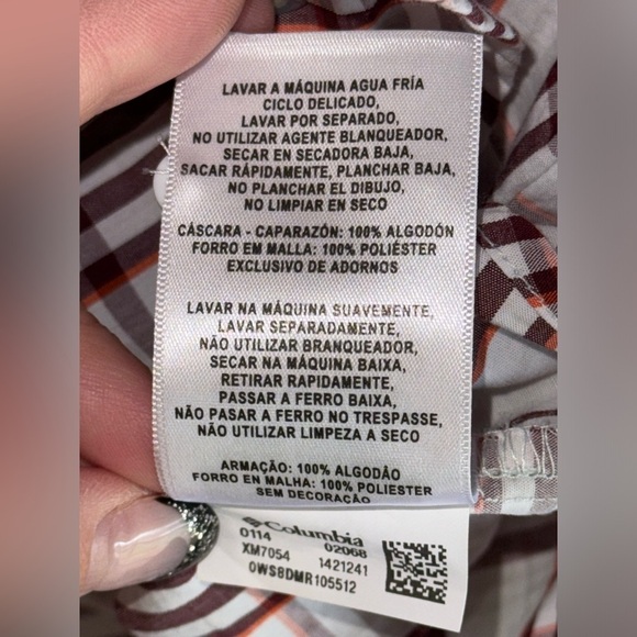 Columbia Super Bonehead PFG Virginia Tech Long Sleeve Plaid Shirt Mens Size M - Picture 7 of 7